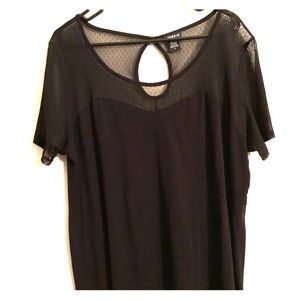 Torrid size 3 black short sleeve blouse